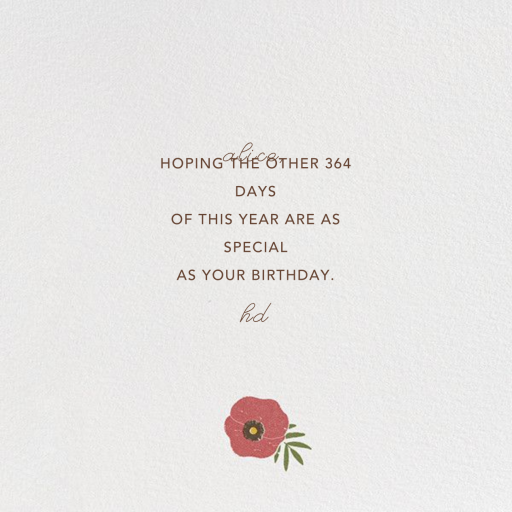 Gathered Bouquet - Birthday Card by Paperless Post - Back