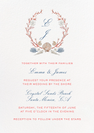 Coral Wreath (Riley Sheehey) - Wedding Invitation by Dogwood Hill