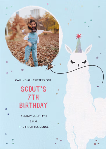 Llamacorn - Birthday Invitation by Paperless Post