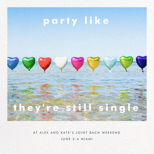 Hearts - Bachelor/Bachelorette Party Invitation by Gray Malin