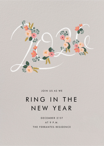 Botanic Year (Tall) - New Year's Eve Invitation by Rifle Paper Co.