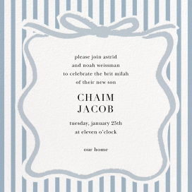 Coquette Ribbons - Bris/Baby Naming Invitation by Sugar Paper