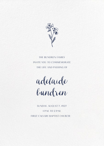 Ivory Plain - Memorial Service Invitation by Paperless Post