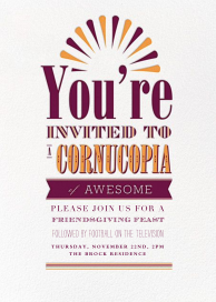 A Cornucopia of Awesome - Thanksgiving Invitation by Crate & Barrel