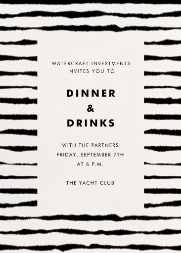 Tidal Stripes - Business Dinner Invitation by kate spade new york