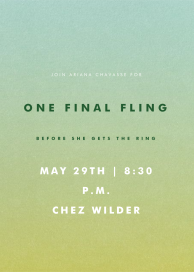 Gradient Full - Bachelorette Party Invitation by Paperless Post