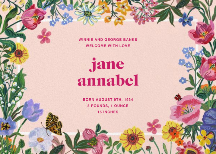 Precieuse - Birth Announcement by Nathalie Lété - Back