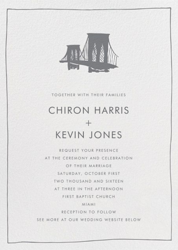 Borough - Wedding Invitation by Linda and Harriett