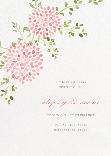 Watercolor Dahlias by Paperless Post