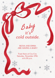 Snowflake Ribbon - Baby Shower Invitation by Paperless Post