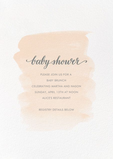 Baby Brushstroke - Baby Shower Invitation by Sugar Paper