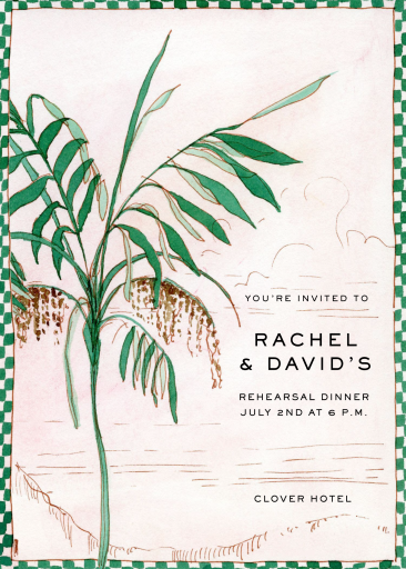 Palm Tree Border Invitation