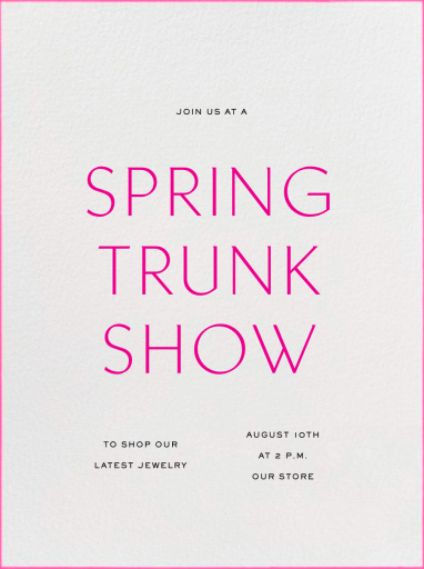 Edge Stain Ivory - Shopping Event Invitation by Paperless Post