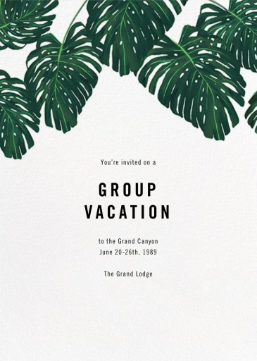 Monstera (Invitation) - Wine Tasting Invitation by Paperless Post