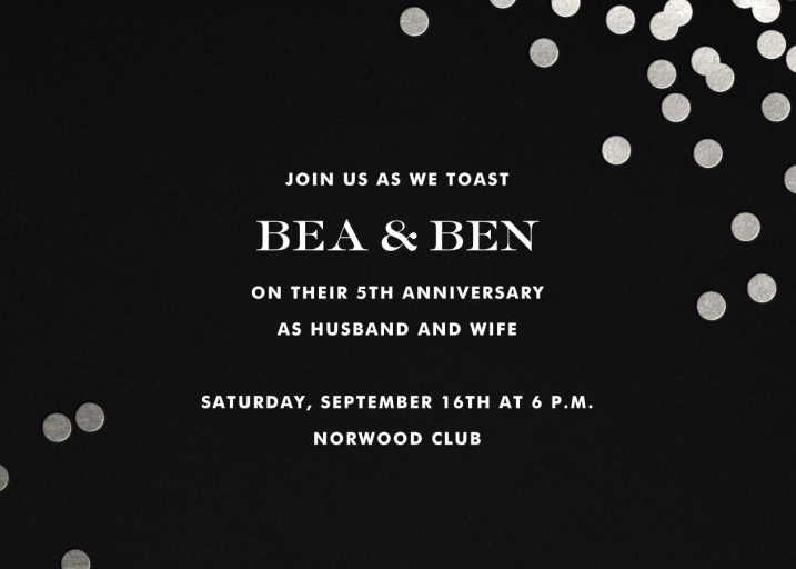 Confetti kate spade new york - 50th Anniversary Invitation by kate spade new york