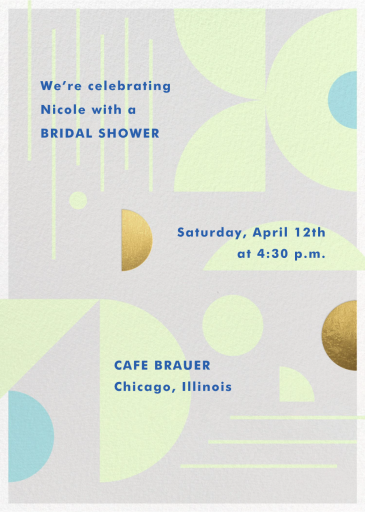 Pistachio Pastiche - Invitation by Gold Rush Paper