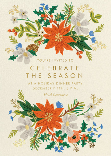 Cream Holiday Bouquet - Holiday Party Invitation by Rifle Paper Co.