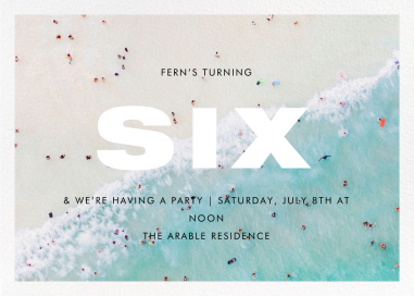 Ocean Wave - Birthday Invitation by Gray Malin