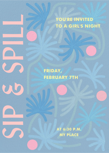 Palm Mural - Get-Together Invitation by Gold Rush Paper