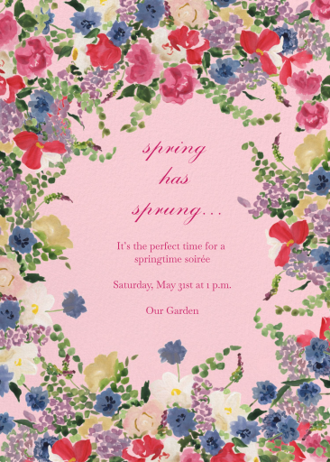 Spring Florals - Invitation by Tara Roma Gill