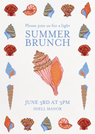 Seashell Border Summer Invitation