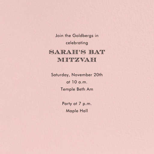 A Golden Date - Bar & Bat Mitzvah Save the Date by kate spade new york - Back