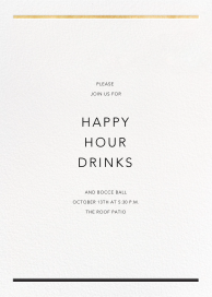 Minimal Foil Border - Happy Hour Invitation by Paperless Post