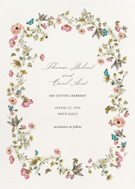 Blue Butterflies - Save the Date by  Monique Lhuillier