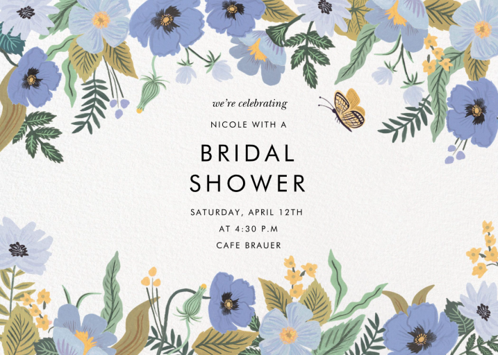 Blue Strawberry Fields - Bridal Shower Invitation by Rifle Paper Co.