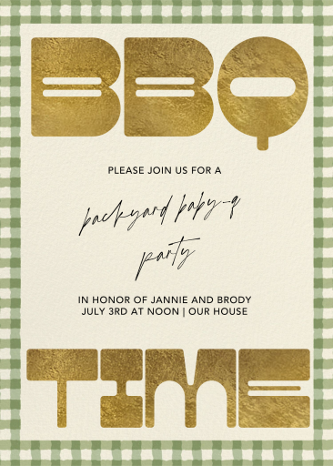 BBQ Bash - Baby Shower Invitation by Paperless Post
