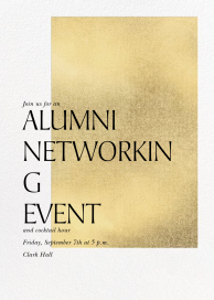 Modern Gold - Alumni Event Invitation by Paperless Post
