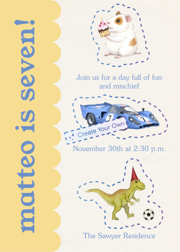 Scallop Edge (Custom Magic Art) by Paperless Post