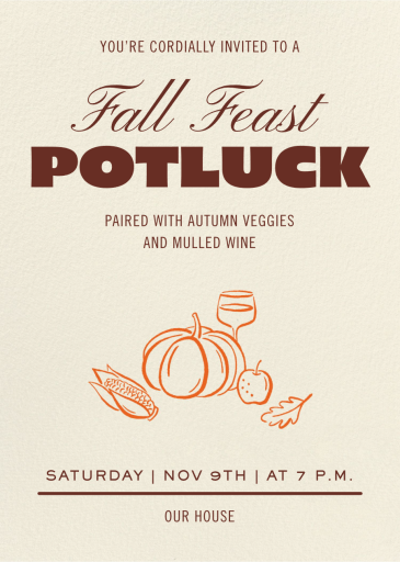 Fall Finds - Dinner Party Invitation by Paperless Post