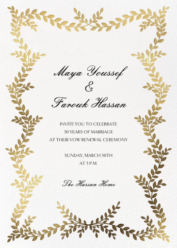 Gold Leaves - Corporate Reception Invitation by Paperless Post