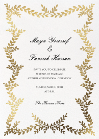 Gold Leaves - Wedding Invitation by Paperless Post