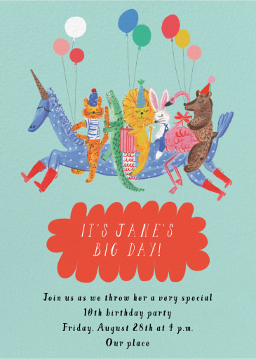 Marvelous Float - Birthday Invitation by Mr. Boddington's Studio