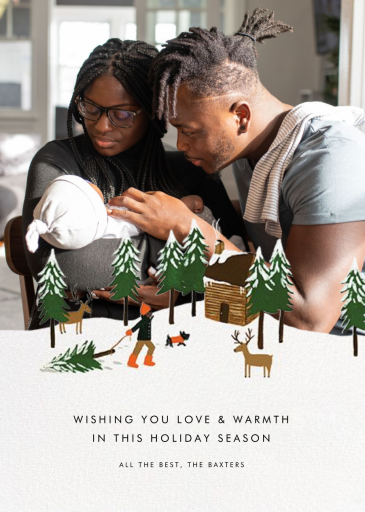 Christmas Cabin (Square Photo) - Holiday Card by Rifle Paper Co.
