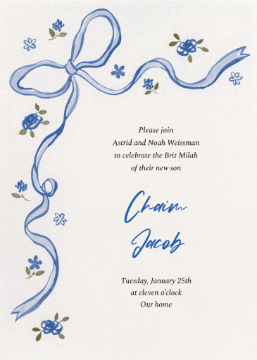 Rosy Bow - Religious Invitation by Paperless Post