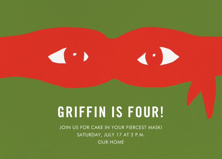 Masked Eyes - Birthday Invitation by Linda and Harriett