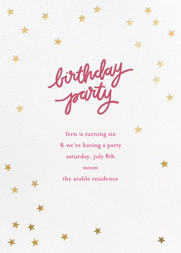 Birthday Stars - Birthday Invitation by Sugar Paper