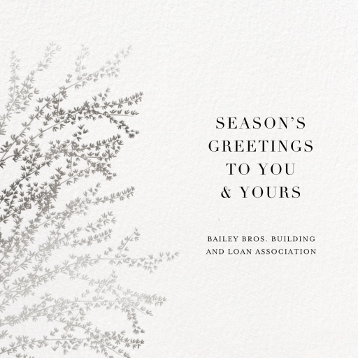 Forsythia Branch - Business Holiday Card by Paperless Post