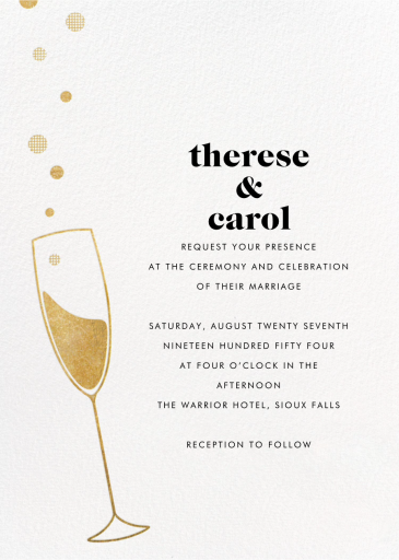 Champagne Flute - Wedding Invitation by Paperless Post