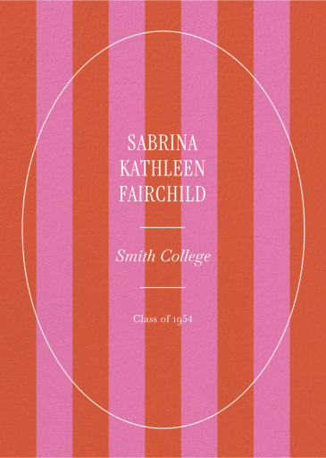 Lined with Love - Graduation Announcement by Paperless Post - Back