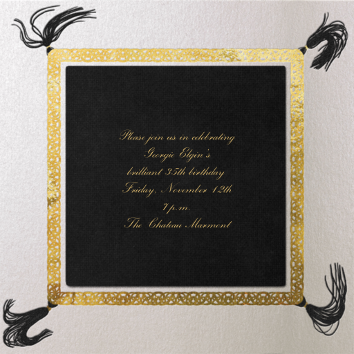 Gold Braid - Birthday Invitation by Paperless Post