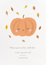 Fall Pumpkin - Fall Party Invitation by Little Cube