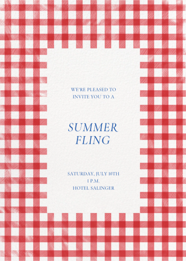 Vichy Check - BBQ Invitation by Paperless Post