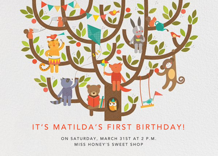 Tree Party - Birthday Invitation by Petit Collage