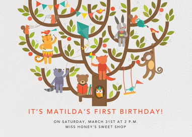 Tree Party - First Birthday Invitation by Petit Collage