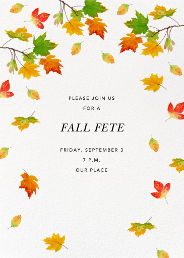 Falling Foliage - Fall Party Invitation by Felix Doolittle