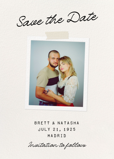 Photo Polaroid Save the Date